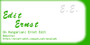 edit ernst business card